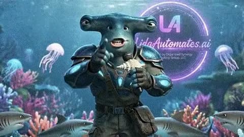 LidaAutomates.ai motion identity, still frame