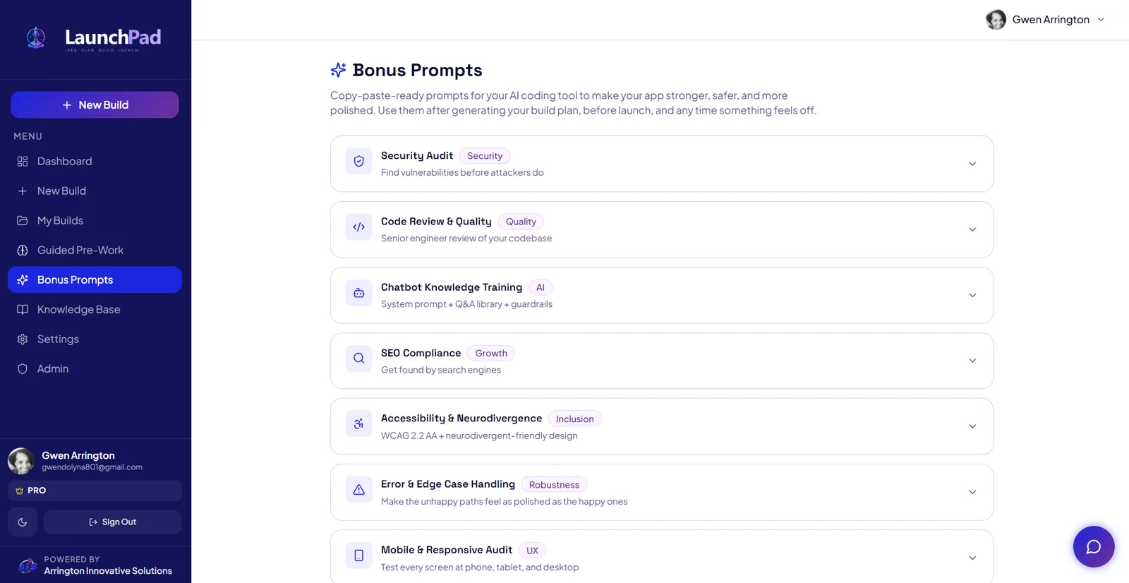 Guided pre-work turning an idea into answered questions